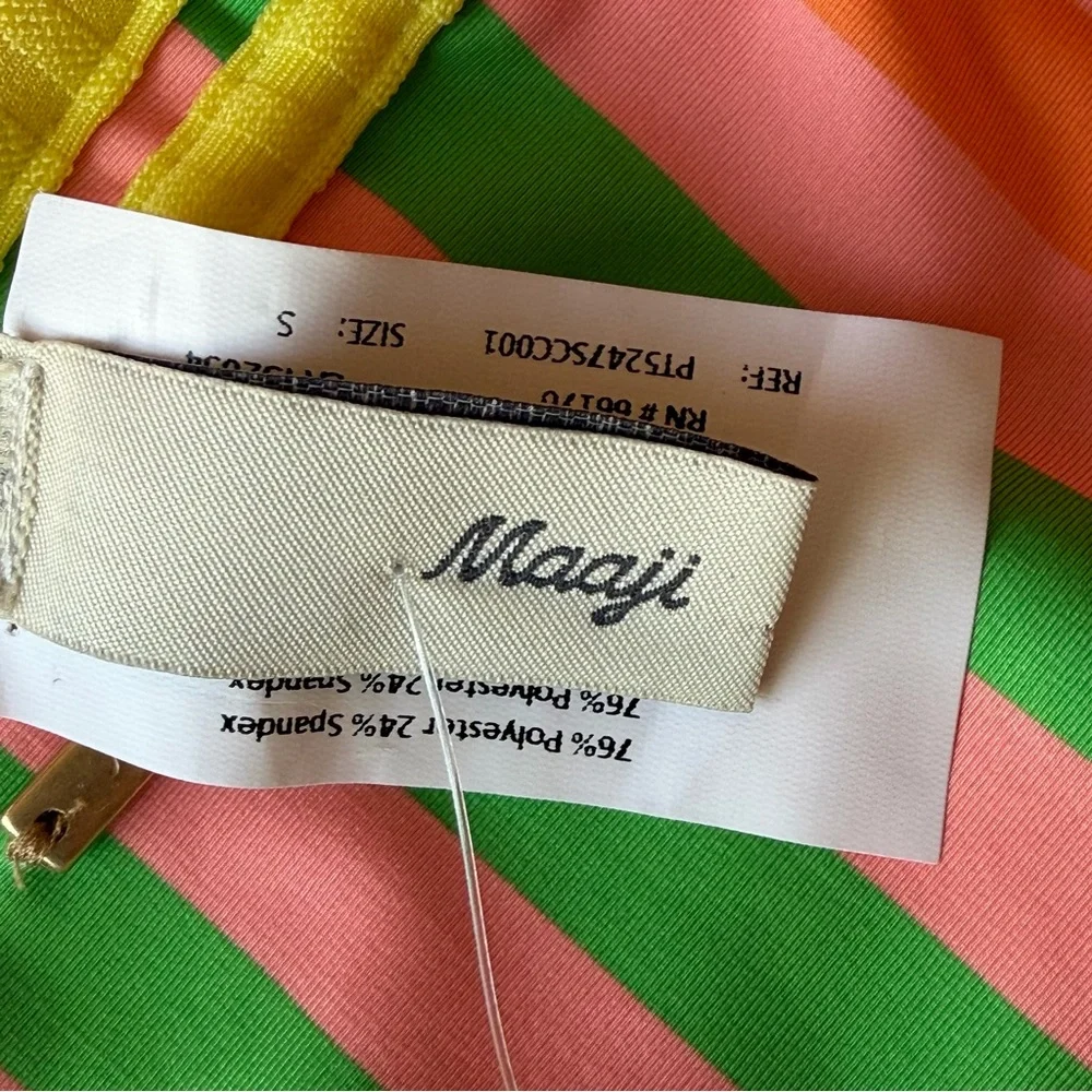 Anthro Maaji Reversible Striped Mule Elite High Rise Classic Bikini Bottom NWT S
